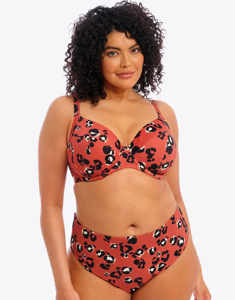 Elomi Kotiya Plunge Bikini Top Terracotta