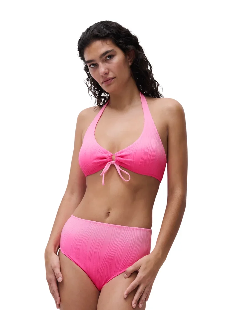 Chantelle Swimwear - Einheitsgröße Bügelloser Bikini mit tiefem Ausschnitt, T-Shirt-Bikini, Rosa Batik