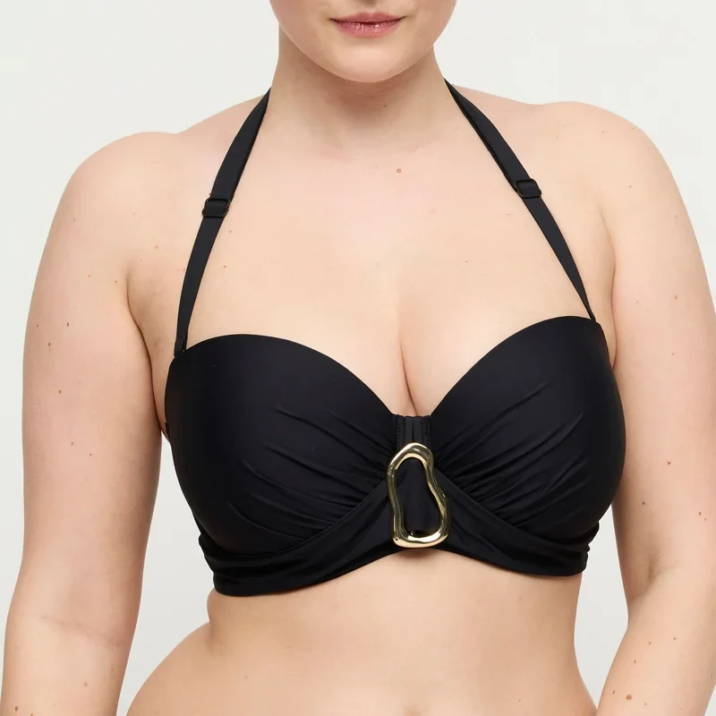 PrimaDonna Swimwear - Uvita Gepolstertes trägerloses Bikini-Oberteil Schwarz