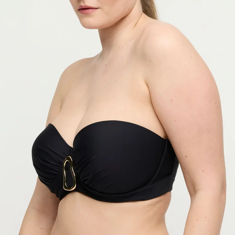 PrimaDonna Swimwear - Uvita Gepolstertes trägerloses Bikini-Oberteil Schwarz