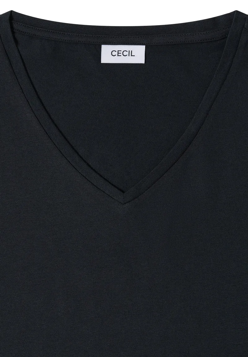 Dropped Shoulder Shirt mit V-Neck