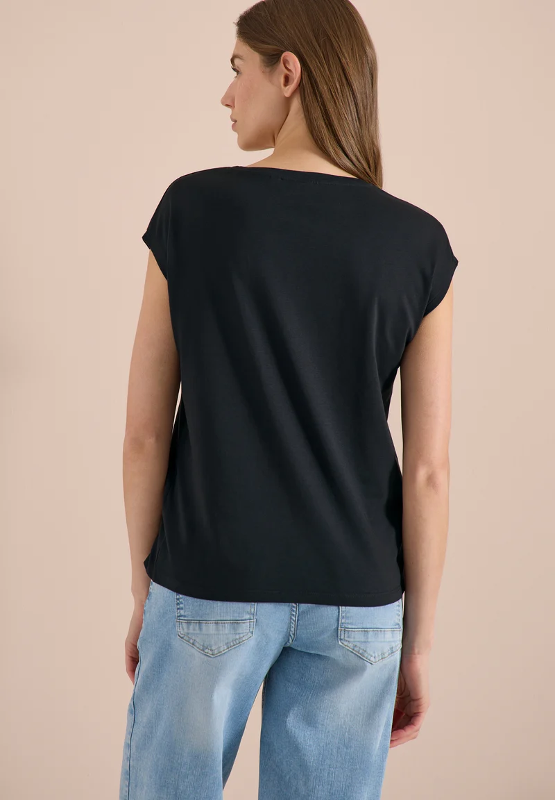 Dropped Shoulder Shirt mit V-Neck
