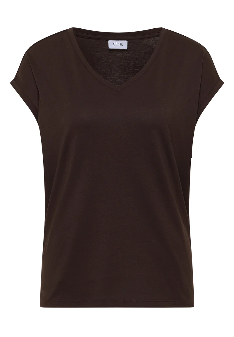 Dropped Shoulder Shirt mit V-Neck