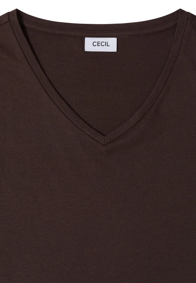 Dropped Shoulder Shirt mit V-Neck