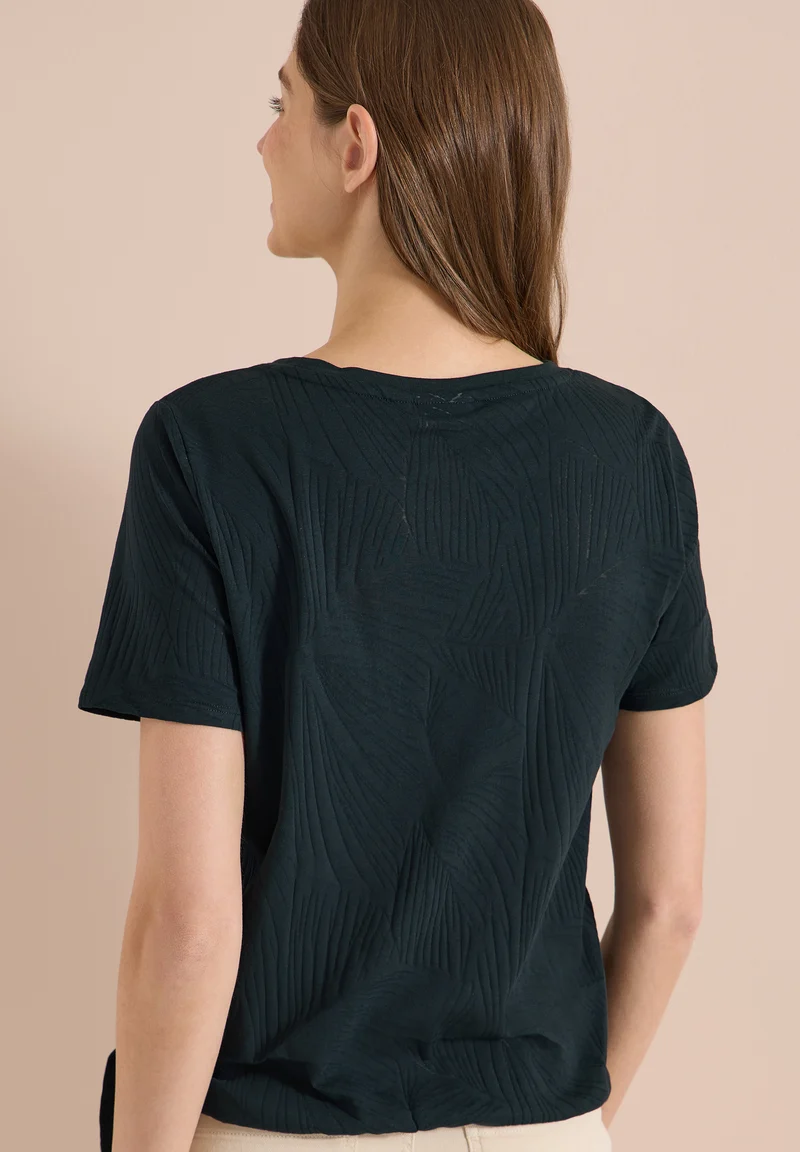 Shirt im Ausbrenner-Look mit Wording
