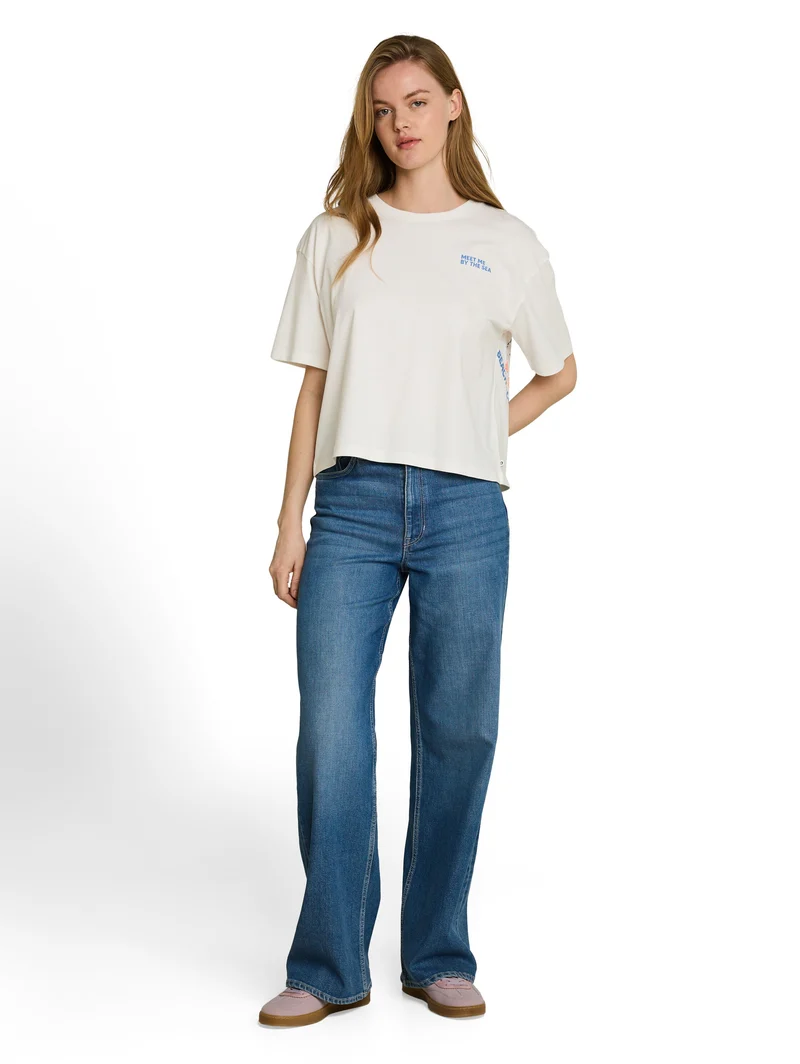 Boxy Fit T-Shirt mit Rückenprint