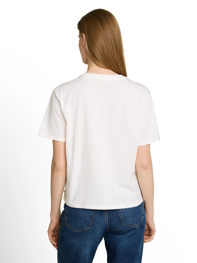Boxy Fit T-Shirt mit Stickerei