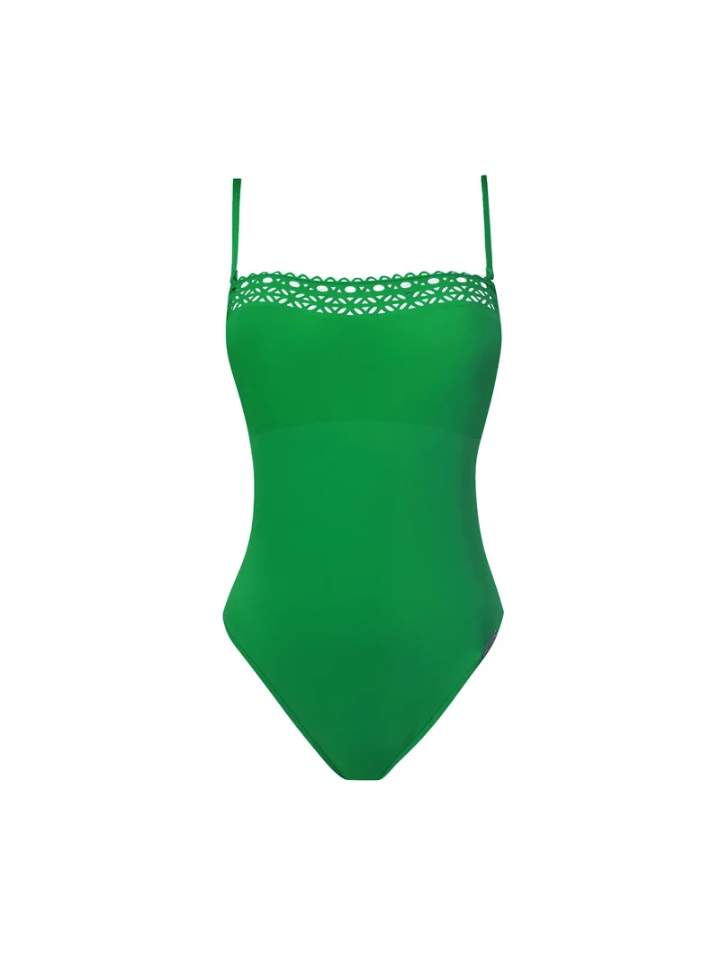 Lise Charmel Bademode - Ajourage Couture Soft Cup Trägerloser Badeanzug Ajourage Vert