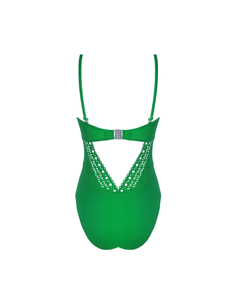 Lise Charmel Bademode - Ajourage Couture Soft Cup Trägerloser Badeanzug Ajourage Vert