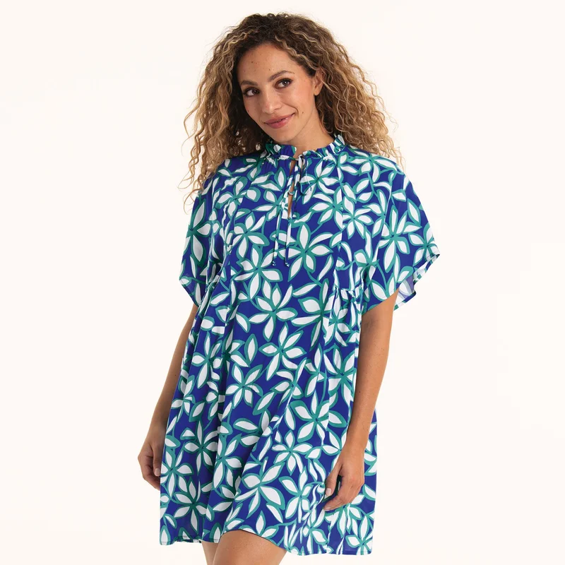 Rosa Faia Bademode - Tahiti Tunika Ozeanblau