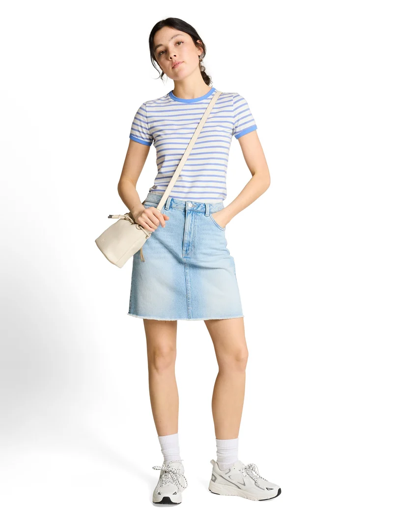 Slim Fit T-Shirt mit Streifen