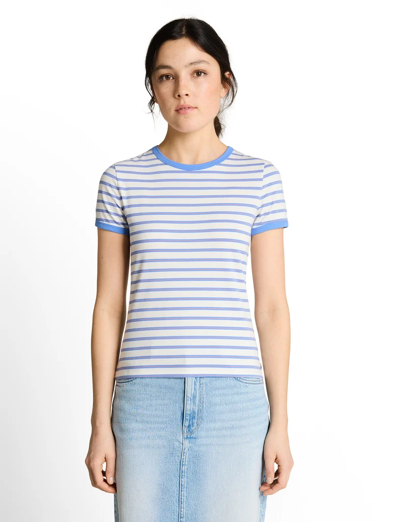 Slim Fit T-Shirt mit Streifen