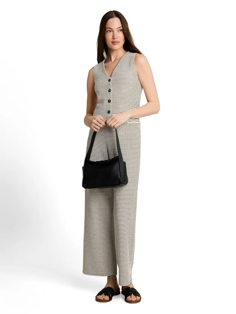 Fitted Jacquard Blazer-Weste