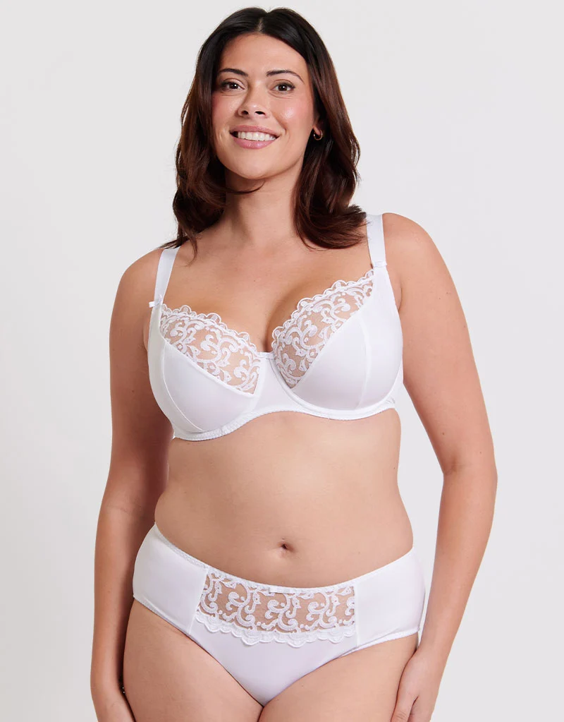 Flirtelle Swirl Balcony Bra White