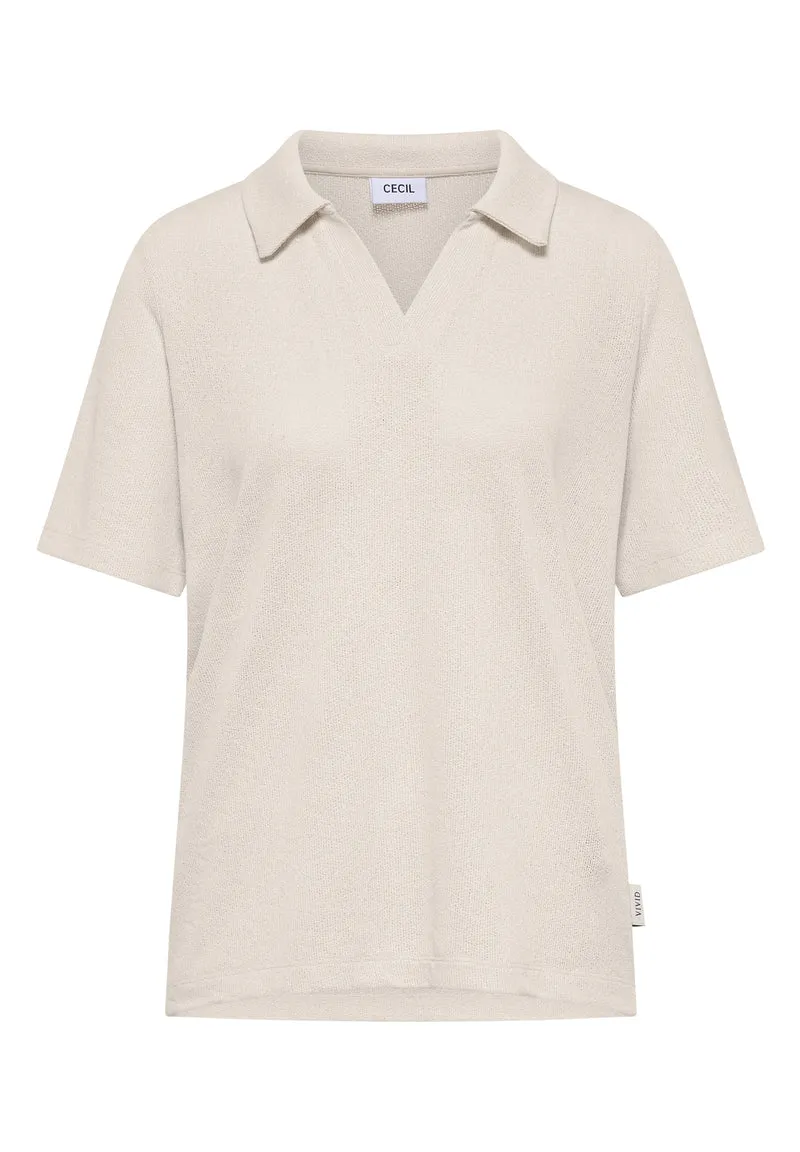 Kurzarm Poloshirt in Unifarbe