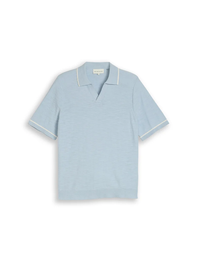 Strick-Poloshirt aus Baumwolle