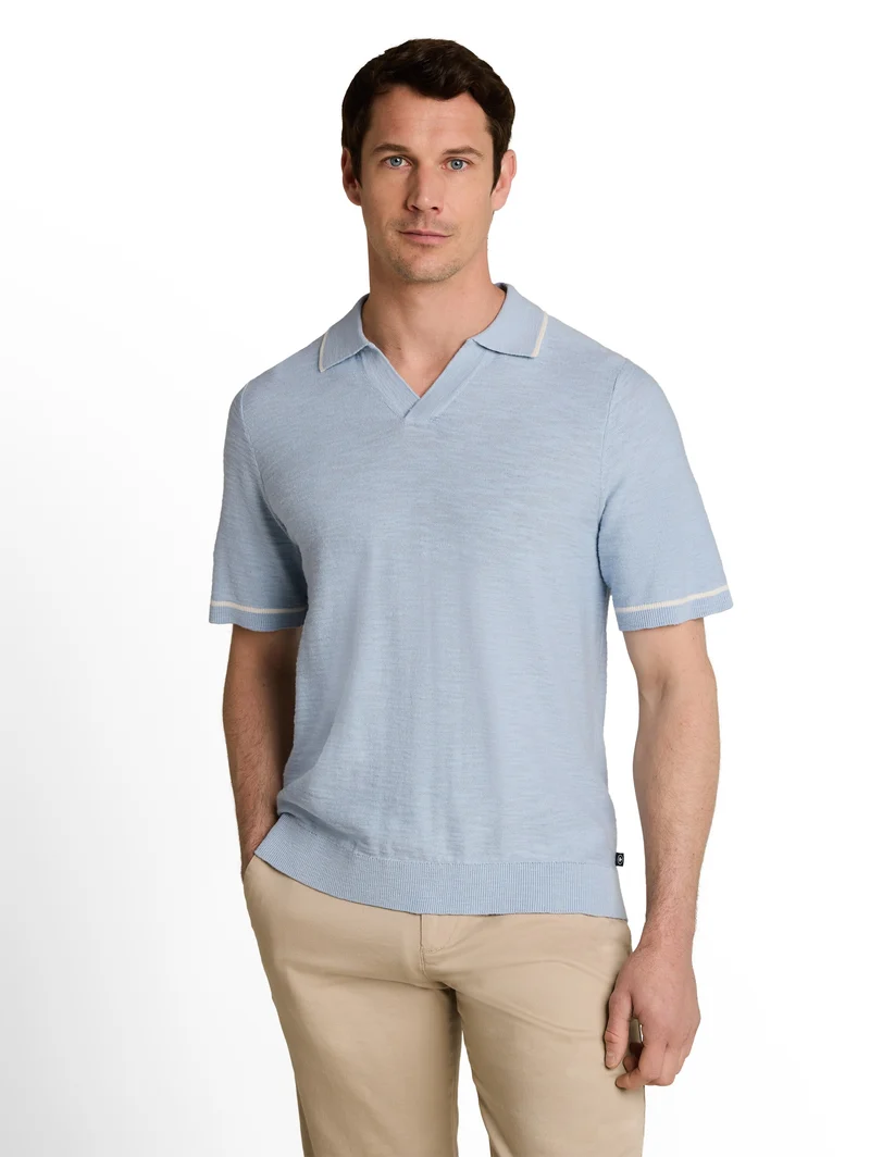 Strick-Poloshirt aus Baumwolle