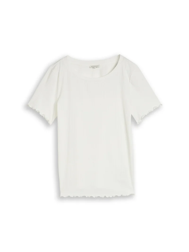 T-Shirt mit Rippstruktur