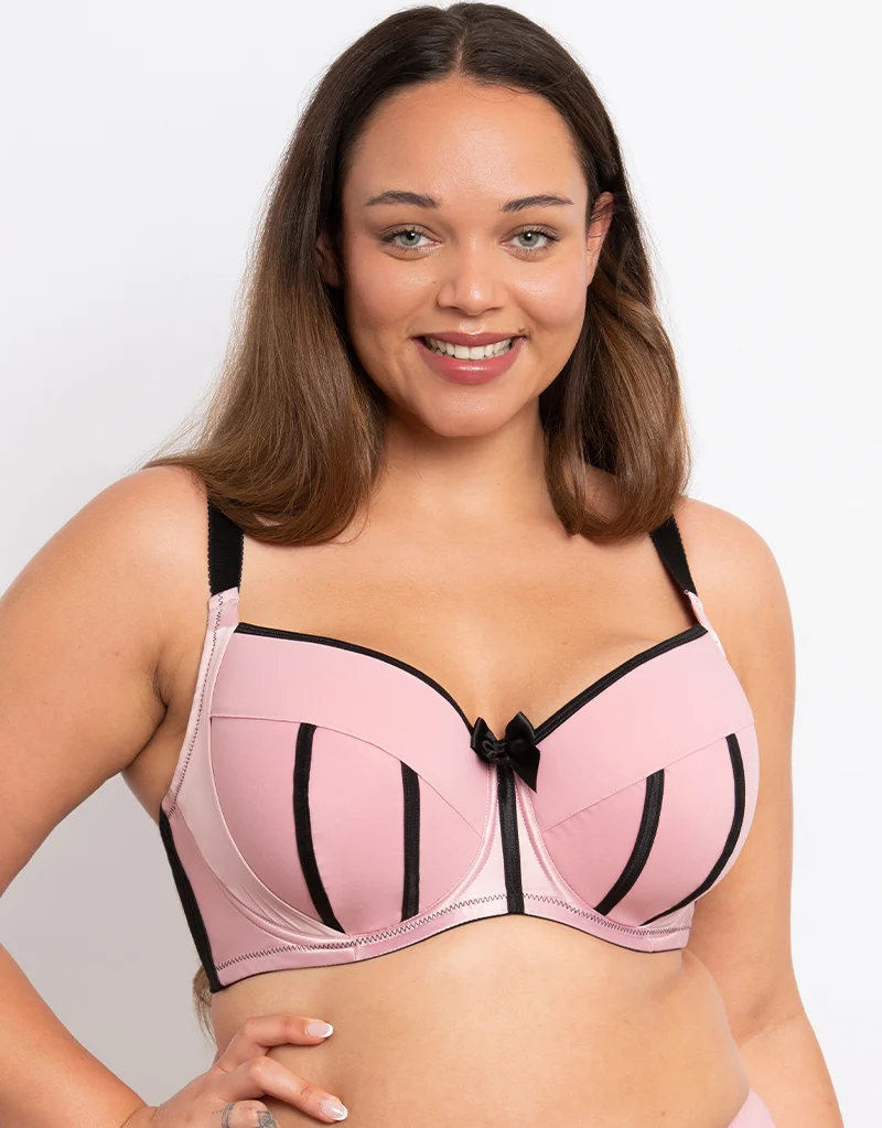 Parfait Charlotte Padded Balconette Bra Rose Gold/Black