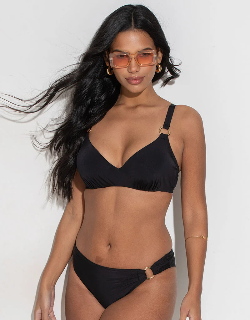 Pour Moi Samoa Ring Detail Bikini Brief Black