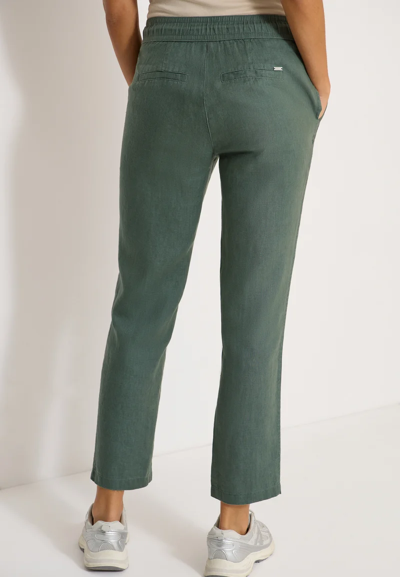 Slim Leg Hose aus Leinen im Casual Fit