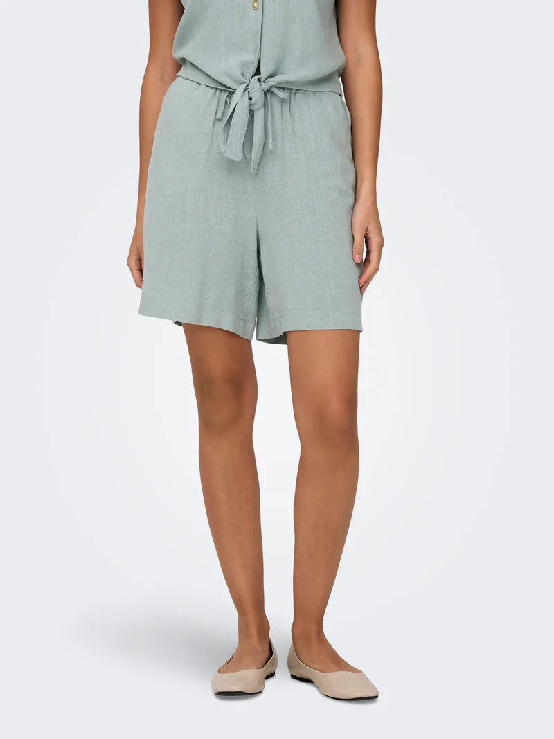 ONLSIESTA MW PULL-UP LIN BL SHORTS NOOS