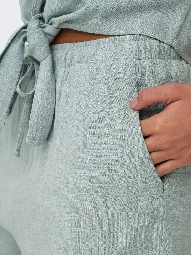 ONLSIESTA MW PULL-UP LIN BL SHORTS NOOS