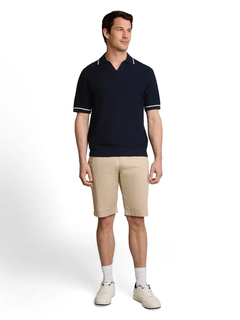 Strick-Poloshirt aus Baumwolle