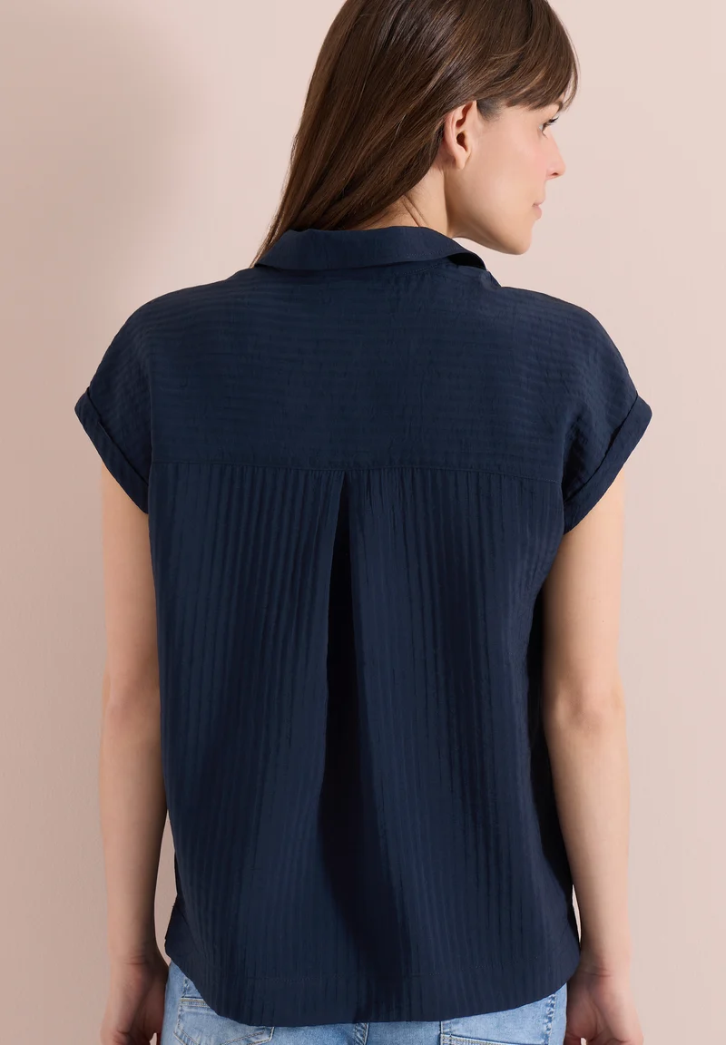 Dropped Shoulder Bluse mit Struktur