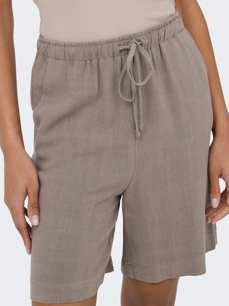 ONLSIESTA MW PULL-UP LIN BL SHORTS NOOS