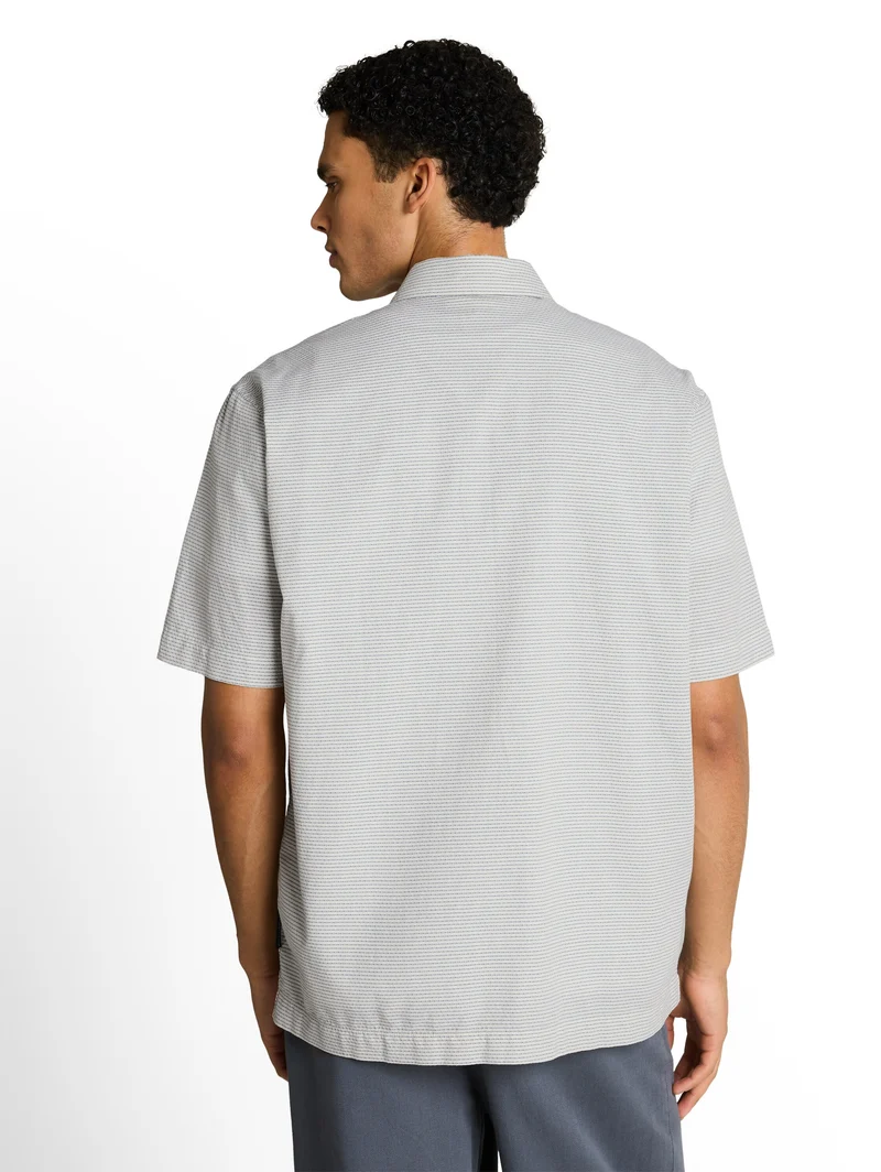 Relaxed Fit Kurzarmhemd mit Streifen
