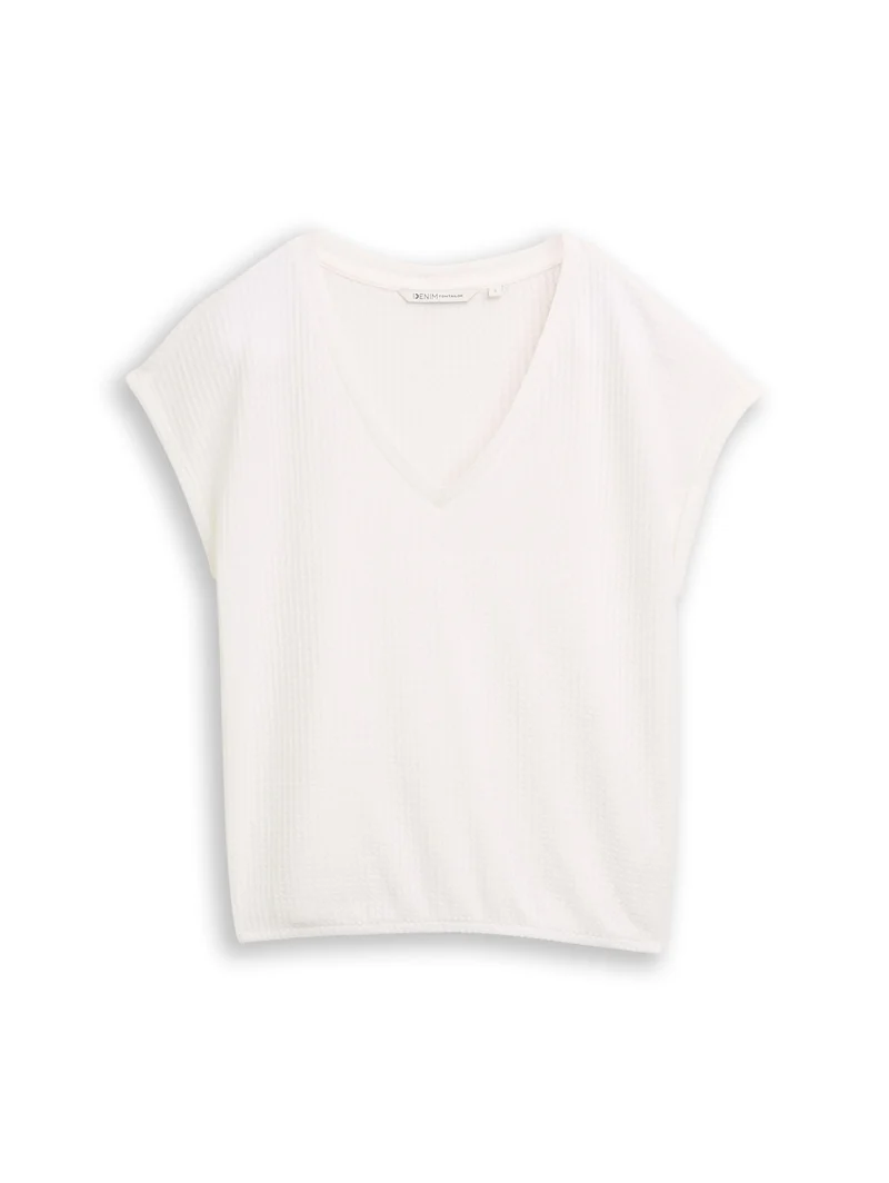 Loose Fit T-Shirt mit V-Ausschnitt