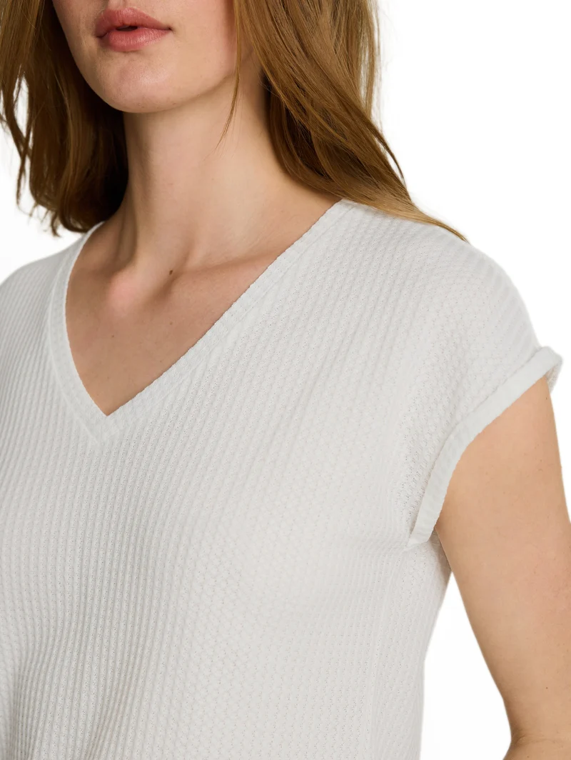 Loose Fit T-Shirt mit V-Ausschnitt