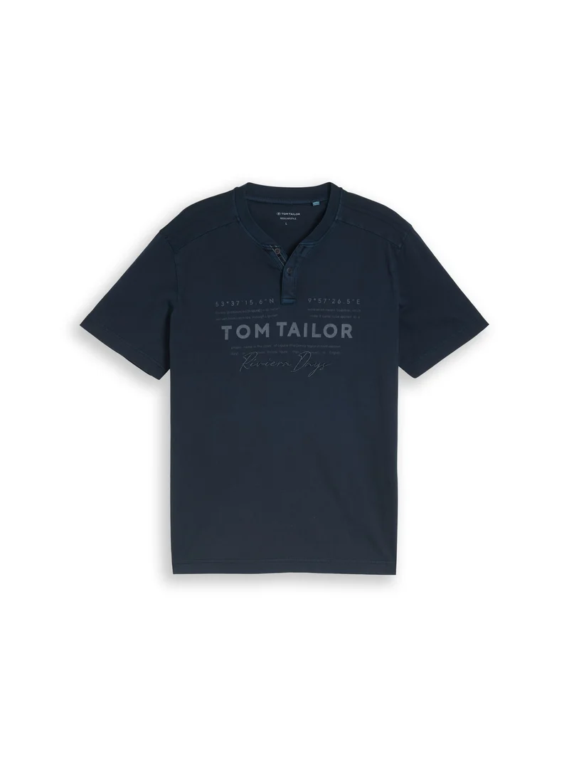 Henley T-Shirt im Used-Look