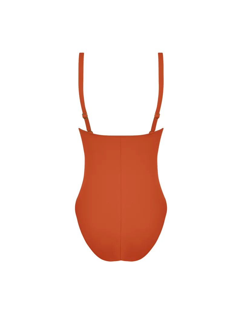 Lise Charmel Bademode - Sillage Couture Badeanzug mit kabellosem Träger, Juwelenorange Sillage