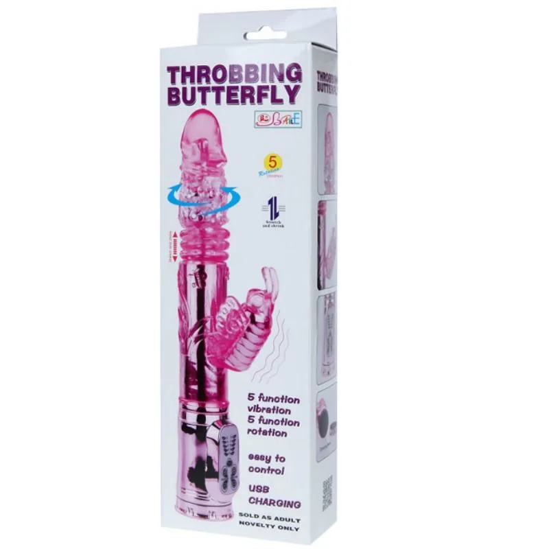 BAILE - WIEDERAUFLADBARER VIBRATOR MIT ROTATION UND POCHENDEN SCHMETTERLINGSSTIMULATOR