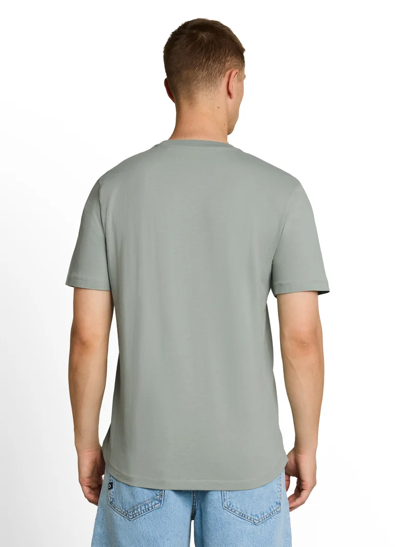 T-Shirt mit Brusttasche mit Print