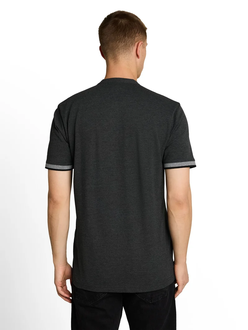 Piqué Poloshirt mit Stehkragen