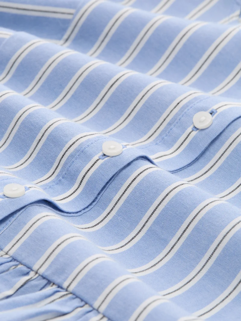 Bluse mit Streifen und Schleifendetails