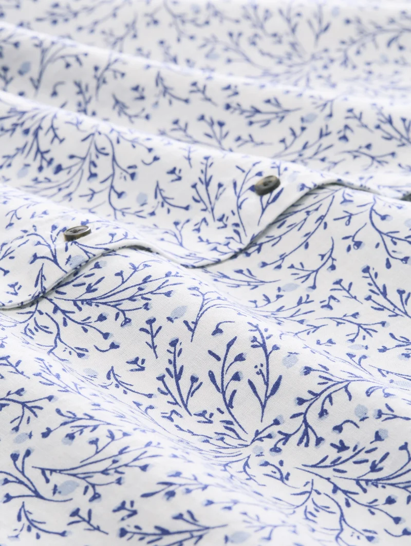 Oversize Bluse mit Leinenanteil