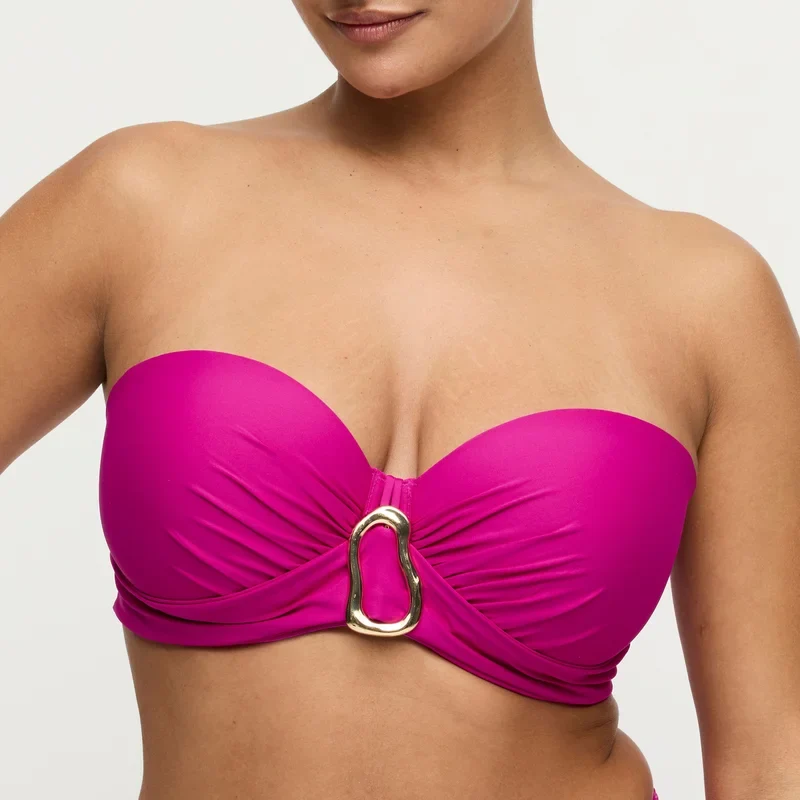 PrimaDonna Swimwear - Uvita Gepolstertes trägerloses Bikini-Oberteil Tiefmagenta