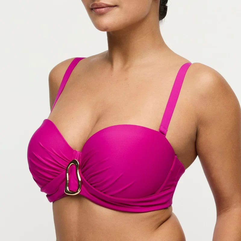 PrimaDonna Swimwear - Uvita Gepolstertes trägerloses Bikini-Oberteil Tiefmagenta