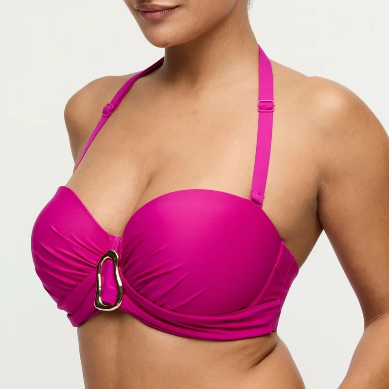 PrimaDonna Swimwear - Uvita Gepolstertes trägerloses Bikini-Oberteil Tiefmagenta