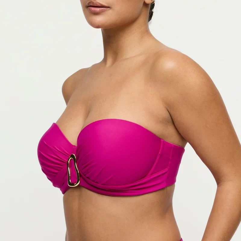 PrimaDonna Swimwear - Uvita Gepolstertes trägerloses Bikini-Oberteil Tiefmagenta