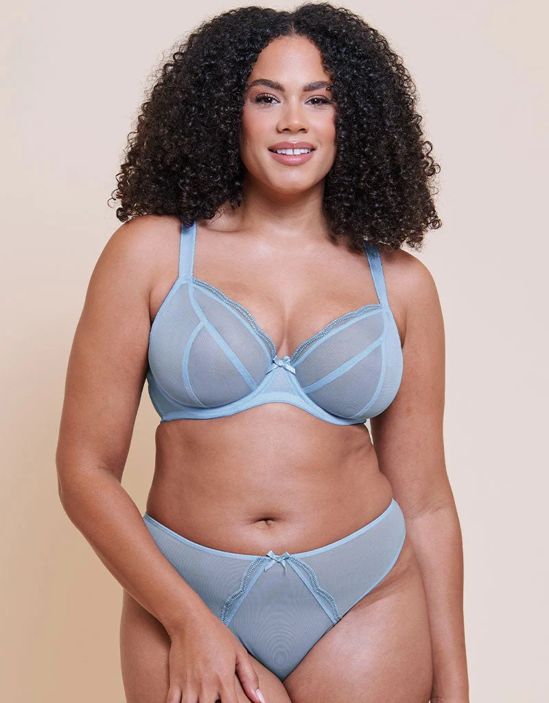 Curvy Kate Lightstyle Scallop Brazilian Light Blue/Silver