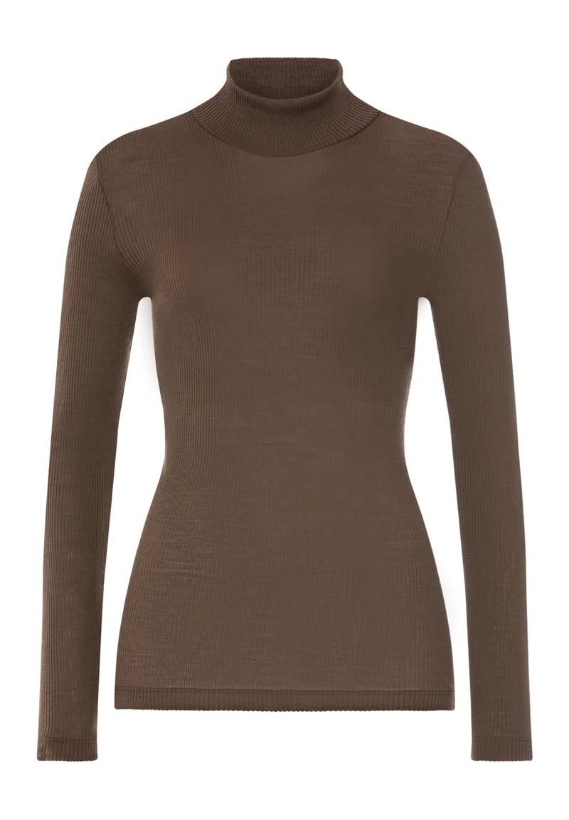 Marcia Turtle-Neck Shirt | natural teak 070758-072768