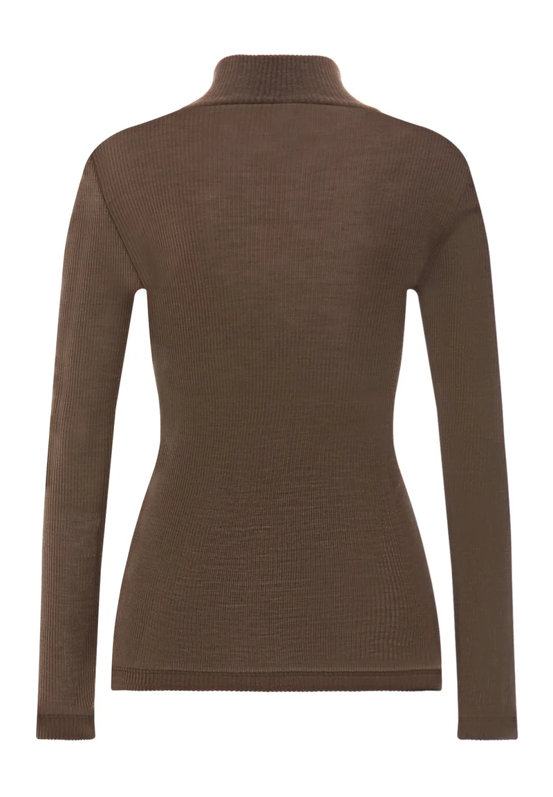 Marcia Turtle-Neck Shirt | natural teak 070758-072768