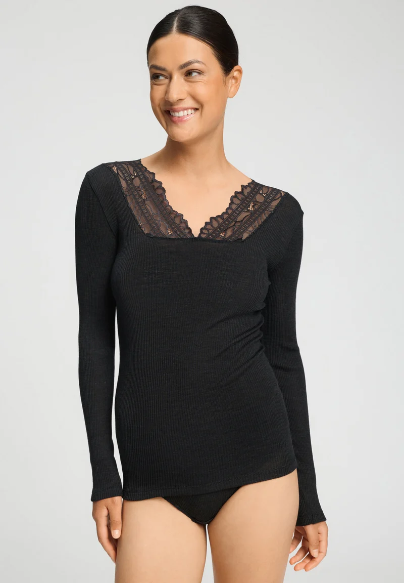 Marcia L/SLV Shirt | phantom 070757-070924