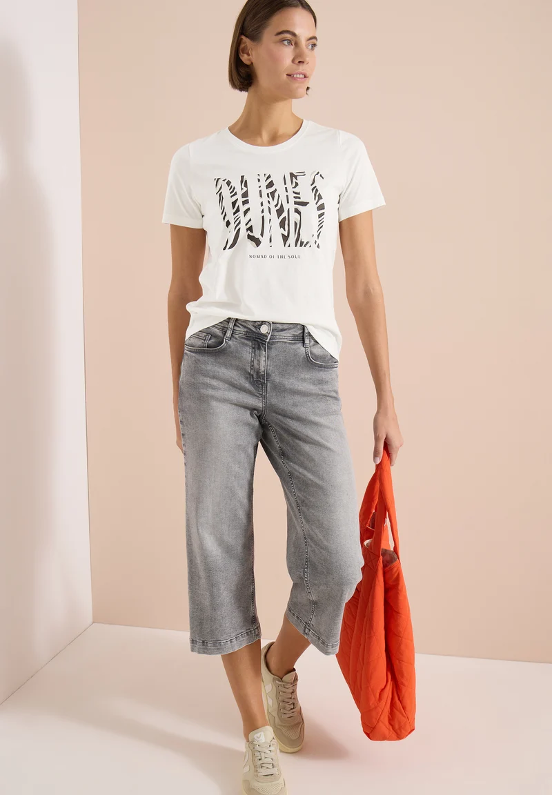 T-Shirt mit Rundhals und Frontprint