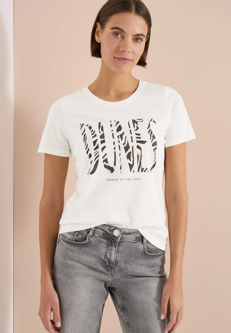 T-Shirt mit Rundhals und Frontprint